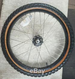 OLD SCHOOL BMX ARAYA 7X RIMS 20 X1.75 36 HOLE BLACK VTG Wheels Tires complete