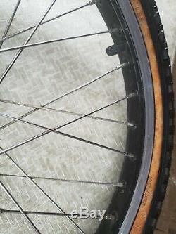 OLD SCHOOL BMX ARAYA 7X RIMS 20 X1.75 36 HOLE BLACK VTG Wheels Tires complete