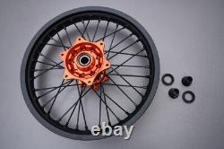Orange Enduro Rear Wheel / Rim Complete KTM EXCF 350 EXC-F 2016-2023 2,15x18
