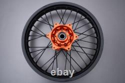 Orange Enduro Rear Wheel / Rim Complete KTM XC-F 250 2013-2014 2,15x18