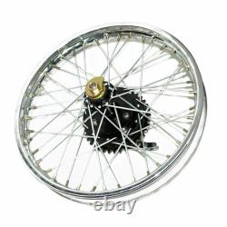 Rear Wheel Rim 19'' Complete + Spoke Half + Hub For Royal Enfield BSA Bikes@USG