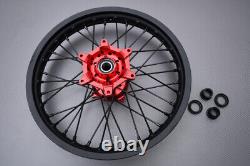 Red Enduro Rear Wheel / Rim Complete HONDA CRF 450 X CRF450X 2005-2014 2,15x18