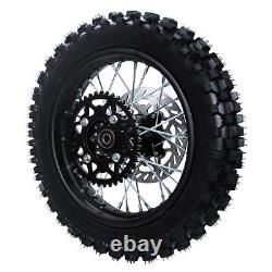 Rim tube tire 80/100-12 3.00-12 12-15MM axle 12Complete rear wheel For small