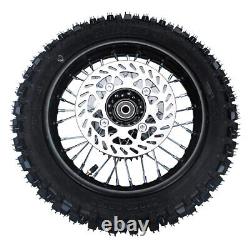 Rim tube tire 80/100-12 3.00-12 12-15MM axle 12Complete rear wheel For small