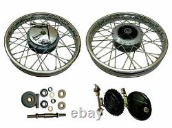 Royal Enfield Complete 19 Front & Rear Wheel Rim Bullet Electra 350 500cc DLX