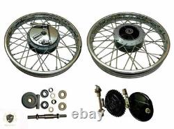 Royal Enfield Complete 19 Front &rear Wheel Rim Bullet Electra 350 500cc