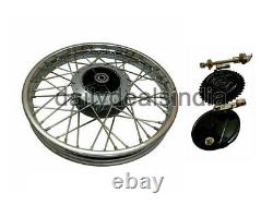 Royal Enfield Complete 19 Inches Front Wheel Rim With Drum Plate 40 Holes