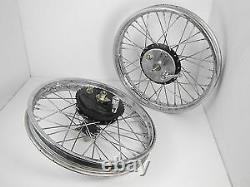 Royal Enfield Vintage Front Rear Half Width Wheel Rim Brake Asslembly Complete