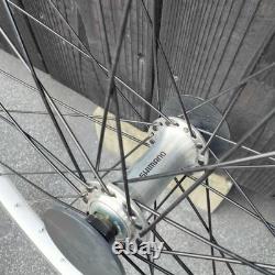 SHIMANO hub 26 inch complete wheel white rim