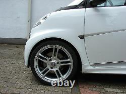 Summer Tyre Complete Wheels Smart Fortwo 451 DBV Mauritius Silver Hankook S1