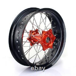 Supermoto 17 Complete Wheels Rim Hub for KTM 125-540 SX XCW EXC EXC-F 2003-2023