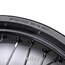 Supermoto Complete Wheel Rims 173.5 4.25 For Honda CR125 250R CRF250 450R 02-13