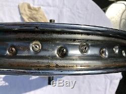 T160 (possibly T120 & T140) Triumph Front Wheel Complete With Dunlop Rim WM2-19