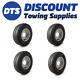 Trailer Silver Wheel Rim & Tyre Complete 145r10 8 Ply 500kgs 4 X 5.5 Inch Pcd X4