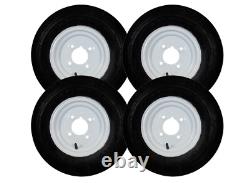 Trailer Wheel Rim & Tyre Complete 480/400 x 8 inch 6 Ply 4 x 4 inch PCD Whit