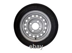 Trailer Wheel Rim and Tyre Complete 155/70R13 4 x 130mm PCD Silver Erde Daxara