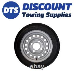 Trailer Wheel Rim and Tyre Complete 155/70R13 4 x 130mm PCD Silver Erde Daxara