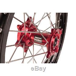 Tusk Complete Wheel Front 21x1.60 Black Rim/Red Hub YZ125 YZ250 YZ250F YZ450F