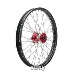 Tusk Complete Wheel Front 21x1.60 Black Rim/Red Hub YZ125 YZ250 YZ250F YZ450F