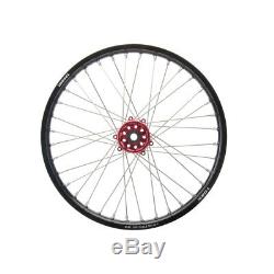 Tusk Complete Wheel Front 21x1.60 Black Rim/Red Hub YZ125 YZ250 YZ250F YZ450F