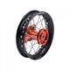 Tusk Impact Complete Wheel Rear 10 X 1.60 Black Rim/silver Spoke/orange Hub
