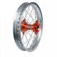 Tusk Impact Complete Wheel Rear 18 X 2.15 Silver Rim/silver Spoke/orange Hub