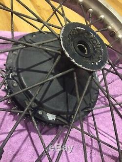 Used Grimeca complete wheel 260mm conical hub 18 inch alloy rim Cafe racer etc
