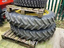 Used John Deere Alliance Row Crop Tyres Complete With Rims 2 x 13.6R48