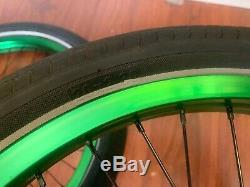 Used Profile Wheelset Hubs Green Mini Revenge Rims Complete Wheels Bike 1bmx