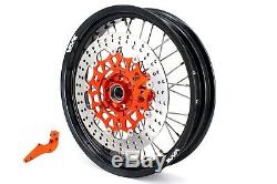 VMX 17 Supermoto Complete Wheel Rim Set For Ktm Sx Excf Xcf 125-530cc 2003-2020