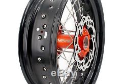 VMX 17 Supermoto Complete Wheel Rim Set For Ktm Sx Excf Xcf 125-530cc 2003-2020