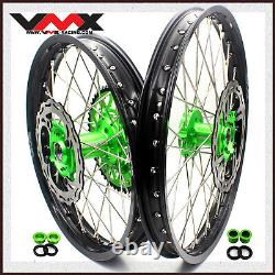 VMX 21/18 Complete Enduro Wheels Fit KAWASAKI KX250F KX450F 2006-2014 250MM Disc