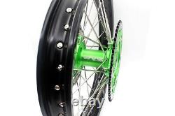 VMX 21/18 Complete Enduro Wheels Fit KAWASAKI KX250F KX450F 2006-2014 250MM Disc