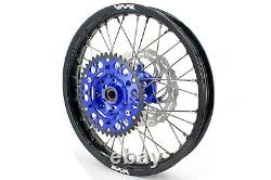 VMX 21 19 MX Complete Wheels Rim Set Fit YAMAHA YZ250F YZ450F 2003-2015 Blue