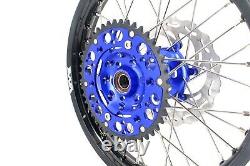 VMX 21 19 MX Complete Wheels Rim Set Fit YAMAHA YZ250F YZ450F 2003-2015 Blue