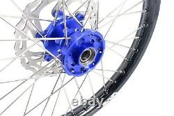 VMX 21 19 MX Complete Wheels Rim Set Fit YAMAHA YZ250F YZ450F 2003-2015 Blue