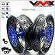 Vmx 3.5/5.0 Complete Supermoto Wheels Rims For Yamaha Wr250f 01-19 Wr450f Blue