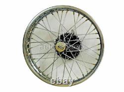 Vintage 19 Rear Wheel Rim Complete & Spokes Half Width Hub BSA Enfield