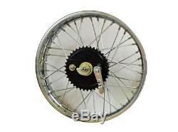 Vintage 19 Rear Wheel Rim Complete With Spoke Half Width Hub BSA Norton Enfield