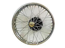 Vintage 19 Rear Wheel Rim Complete With Spoke Half Width Hub BSA Norton Enfield