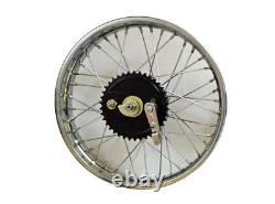 Vintage 19 Rear Wheel Rim Complete With Spoke Half Width Hub For Royal Enfield