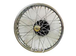 Vintage 19 Rear Wheel Rim Complete With Spoke Half Width Hub For Royal Enfield