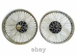 Vintage 19 Wheel Rim Complete With Spokes Half & Width Hub BSA Enfield