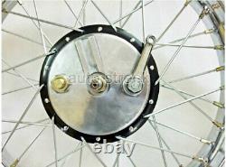 Vintage 19 Wheel Rim Complete With Spokes Half & Width Hub BSA Norton Enfield