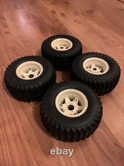 Vintage Tamiya Wild Willy M38 Wheels And Tires/tyres, rims And Inserts-complete