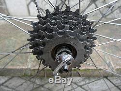 Vintage complete rear wheel Campagnolo Gran Sport 1955/1959 Nisi rim