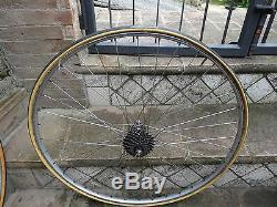 Vintage complete rear wheel Campagnolo Gran Sport 1955/1959 Nisi rim