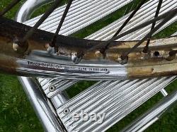 Watsonian Sidecar Wheel, Hub, Complete Classic, Chrome Dunlop Rim Very Rare