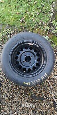 Weller Formula Ford Wheels Complete Set Of 4 With Avon FF Wets Mounted
