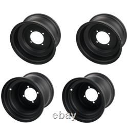 Wheels For Aeon Cobra 300 320 350 400 419 420 422 Black Matte Quad ATV Complete